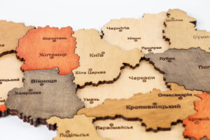 Дерев'яна 3Д карта України 70*50см